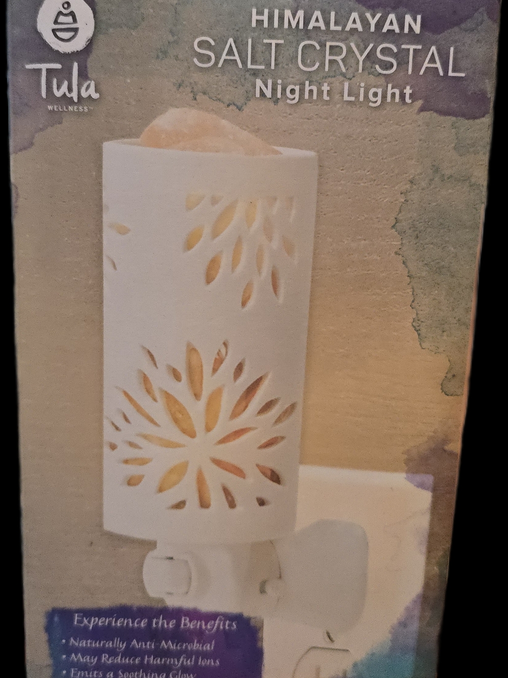 Tula White Ceramic Himalayan Salt Crystal Night Light